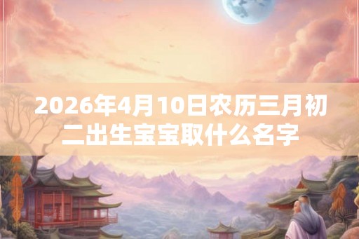 2026年4月10日农历三月初二出生宝宝取什么名字