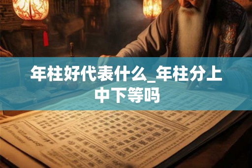 年柱好代表什么_年柱分上中下等吗 年柱好代表什么_年柱分上中下等吗