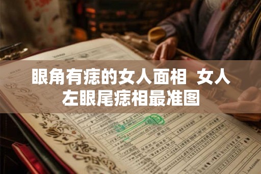 眼角有痣的女人面相  女人左眼尾痣相最准图