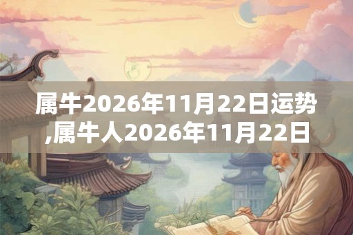 属牛2026年11月22日运势,属牛人2026年11月22日财运,生肖牛2026年11月22日运势