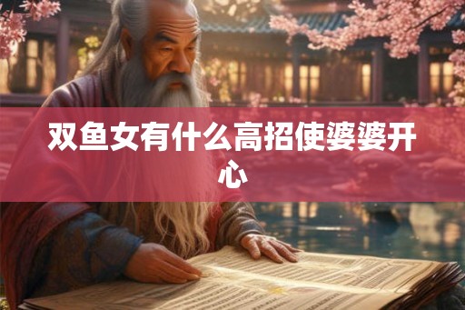 双鱼女有什么高招使婆婆开心