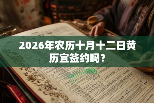 2026年农历十月十二日黄历宜签约吗？