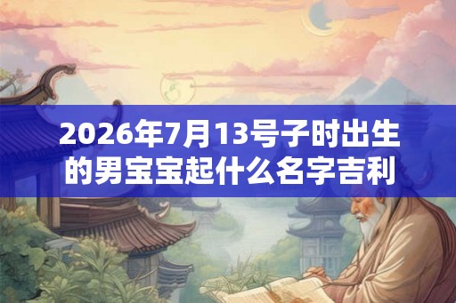 2026年7月13号子时出生的男宝宝起什么名字吉利
