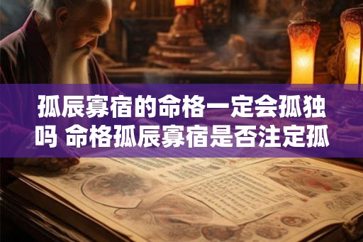 孤辰寡宿的命格一定会孤独吗 命格孤辰寡宿是否注定孤独 孤辰寡宿的命格一定会孤独吗 命格孤辰寡宿是否注定孤独