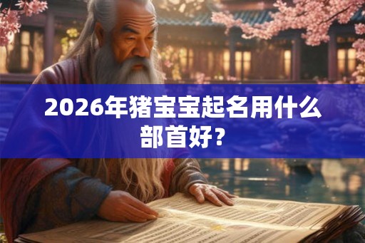 2026年猪宝宝起名用什么部首好？