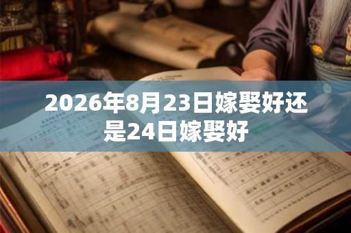 2026年8月23日嫁娶好还是24日嫁娶好 2026年8月23日嫁娶好还是24日嫁娶好