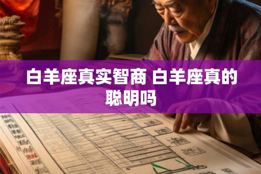 白羊座真实智商 白羊座真的聪明吗