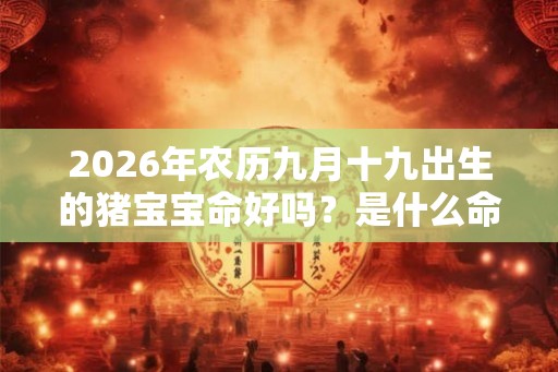 2026年农历九月十九出生的猪宝宝命好吗？是什么命？