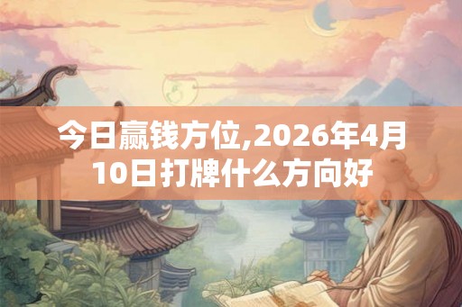 今日赢钱方位,2026年4月10日打牌什么方向好