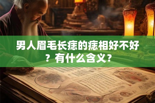 男人眉毛长痣的痣相好不好?有什么含义? 男人眉毛长痣的痣相好不好?有什么含义?