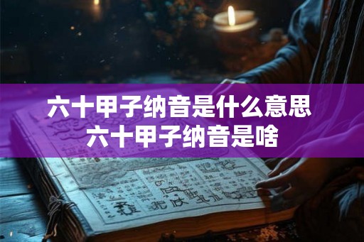 六十甲子纳音是什么意思 六十甲子纳音是啥