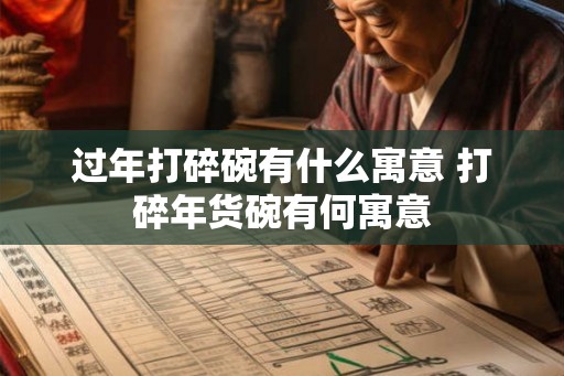 过年打碎碗有什么寓意 打碎年货碗有何寓意