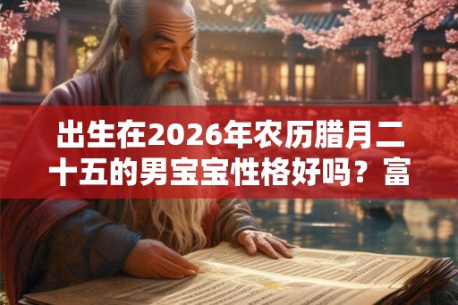 出生在2026年农历腊月二十五的男宝宝性格好吗？富贵命？