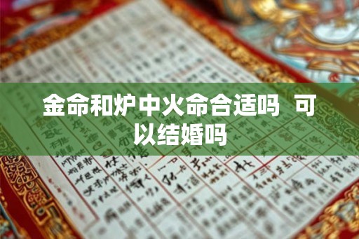 金命和炉中火命合适吗  可以结婚吗