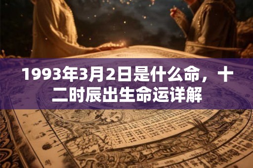 1993年3月2日是什么命,十二时辰出生命运详解 1993年3月2日是什么命,十二时辰出生命运详解