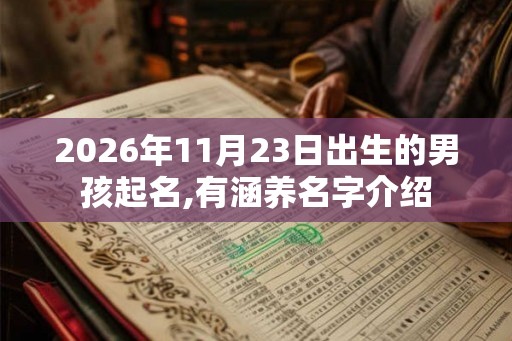 2026年11月23日出生的男孩起名,有涵养名字介绍