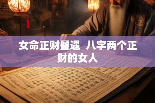 女命正财叠遇  八字两个正财的女人