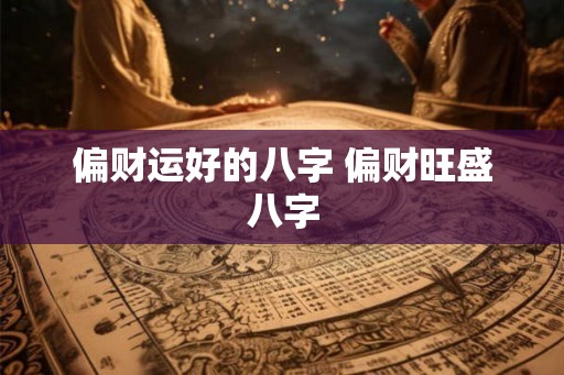 偏财运好的八字 偏财旺盛八字
