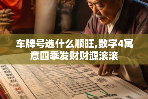 车牌号选什么顺旺,数字4寓意四季发财财源滚滚