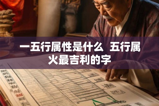 一五行属性是什么  五行属火最吉利的字