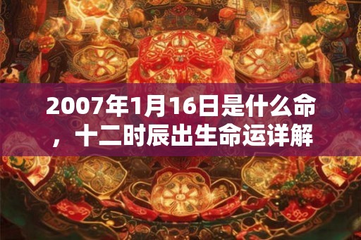 2007年1月16日是什么命，十二时辰出生命运详解