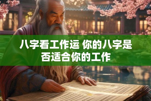 八字看工作运 你的八字是否适合你的工作