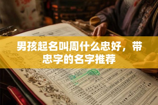 男孩起名叫周什么忠好，带忠字的名字推荐