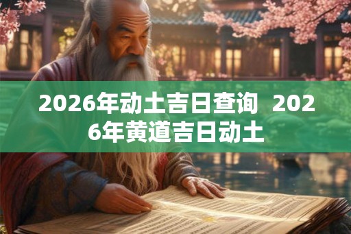 2026年动土吉日查询  2026年黄道吉日动土
