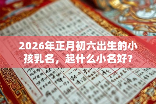 2026年正月初六出生的小孩乳名，起什么小名好？