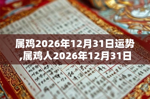 属鸡2026年12月31日运势,属鸡人2026年12月31日财运,生肖鸡2026年12月31日运势