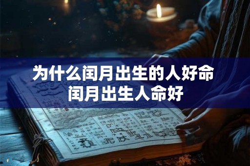 为什么闰月出生的人好命 闰月出生人命好