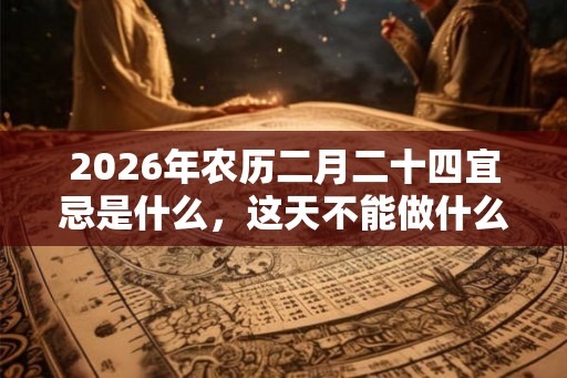 2026年农历二月二十四宜忌是什么，这天不能做什么？