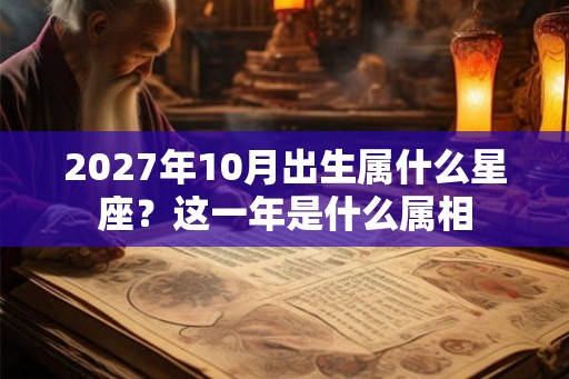 2027年10月出生属什么星座？这一年是什么属相