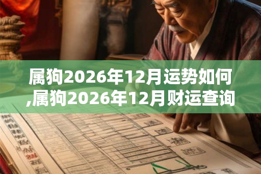 属狗2026年12月运势如何,属狗2026年12月财运查询