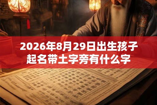 2026年8月29日出生孩子起名带土字旁有什么字