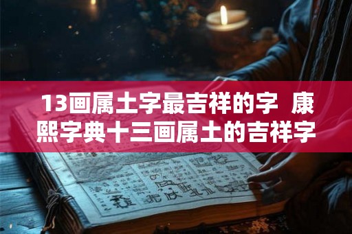 13画属土字最吉祥的字  康熙字典十三画属土的吉祥字