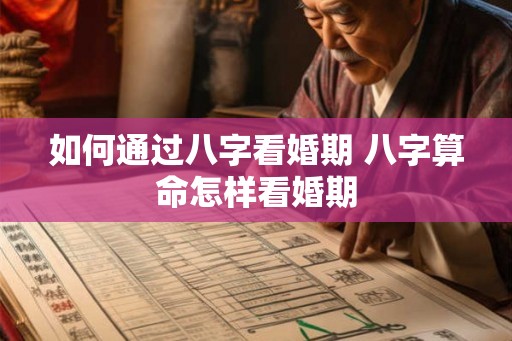 如何通过八字看婚期 八字算命怎样看婚期