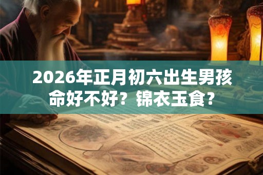 2026年正月初六出生男孩命好不好？锦衣玉食？