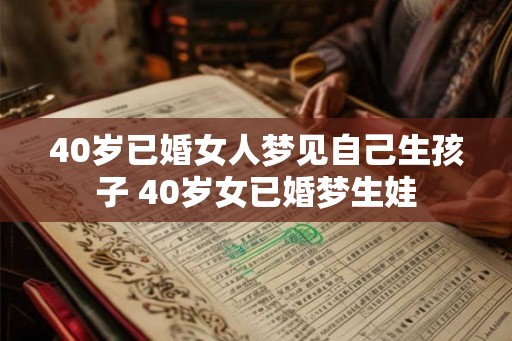 40岁已婚女人梦见自己生孩子 40岁女已婚梦生娃