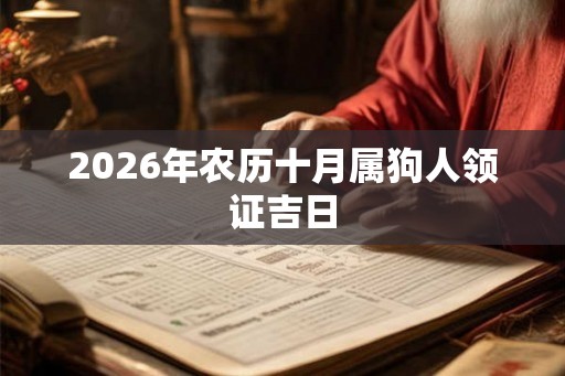 2026年农历十月属狗人领证吉日