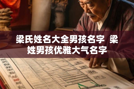 梁氏姓名大全男孩名字  梁姓男孩优雅大气名字