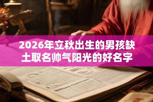 2026年立秋出生的男孩缺土取名帅气阳光的好名字