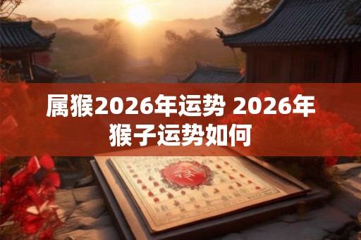 属猴2026年运势 2026年猴子运势如何