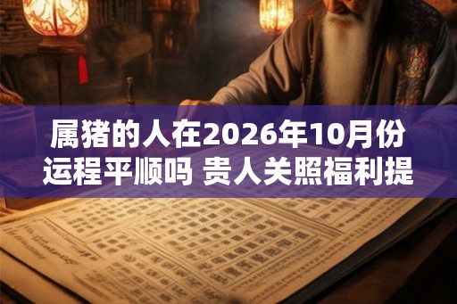 属猪的人在2026年10月份运程平顺吗 贵人关照福利提升