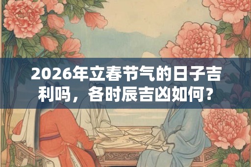 2026年立春节气的日子吉利吗,各时辰吉凶如何? 2026年立春节气的日子吉利吗,各时辰吉凶如何?