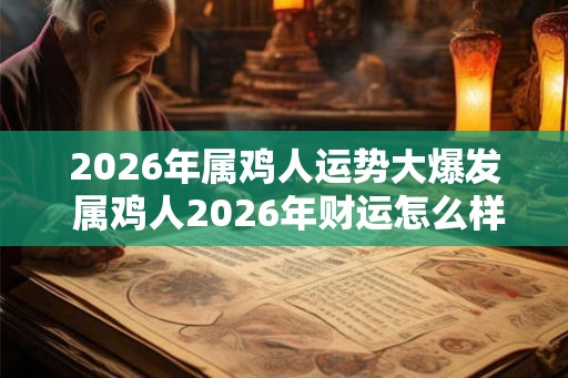 2026年属鸡人运势大爆发 属鸡人2026年财运怎么样