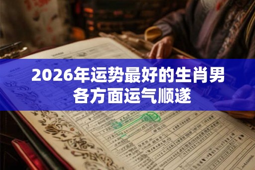 2026年运势最好的生肖男  各方面运气顺遂