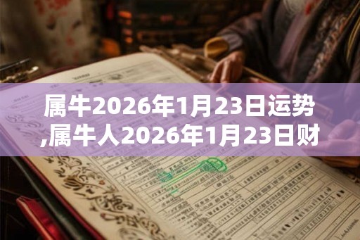 属牛2026年1月23日运势,属牛人2026年1月23日财运,生肖牛2026年1月23日运势
