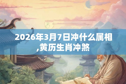 2026年3月7日冲什么属相,黄历生肖冲煞