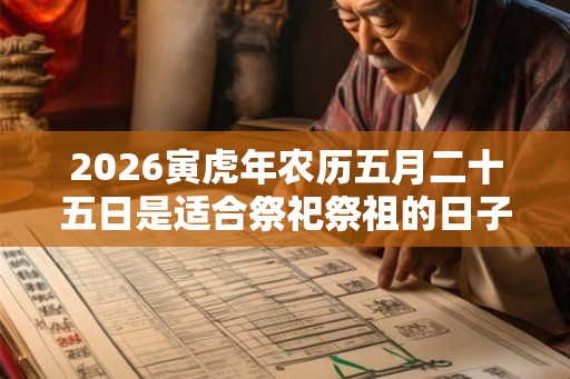 2026寅虎年农历五月二十五日是适合祭祀祭祖的日子？